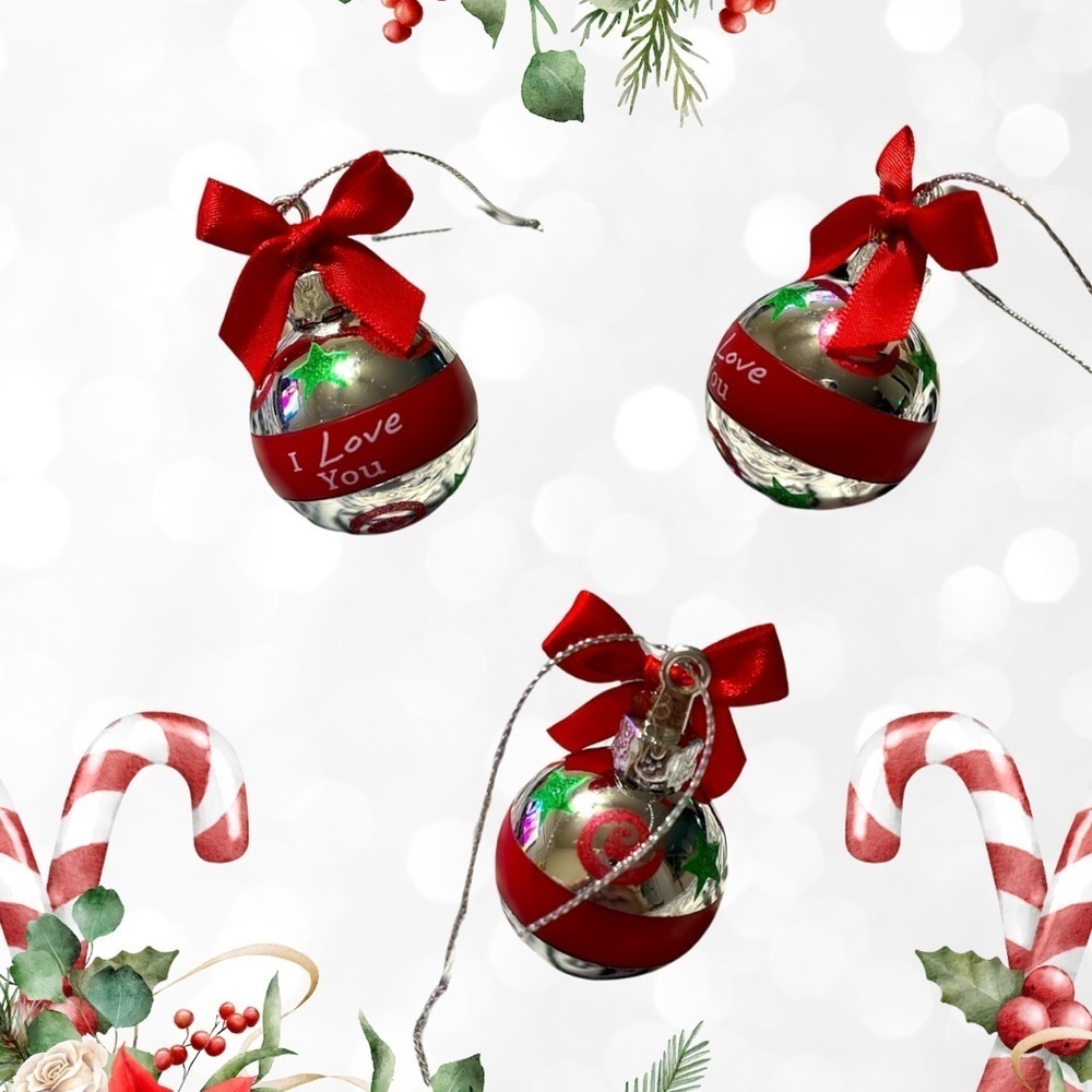 Ganz Co. Christmas Ornament Ball Ganz Joyous Noel “I Love You”